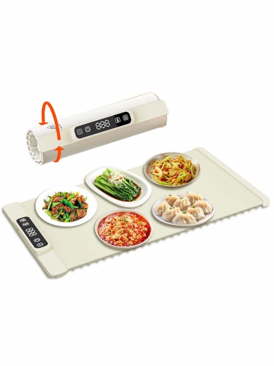 Электрический коврик для подогрева еды 60 см, бежевый-3