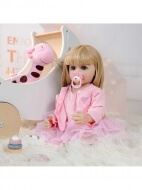 Говорящая силиконовая кукла Реборн девочка Ханна, 55 см